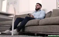 مثير شقراء فاتنة مع كبير الثدي مص ديك.